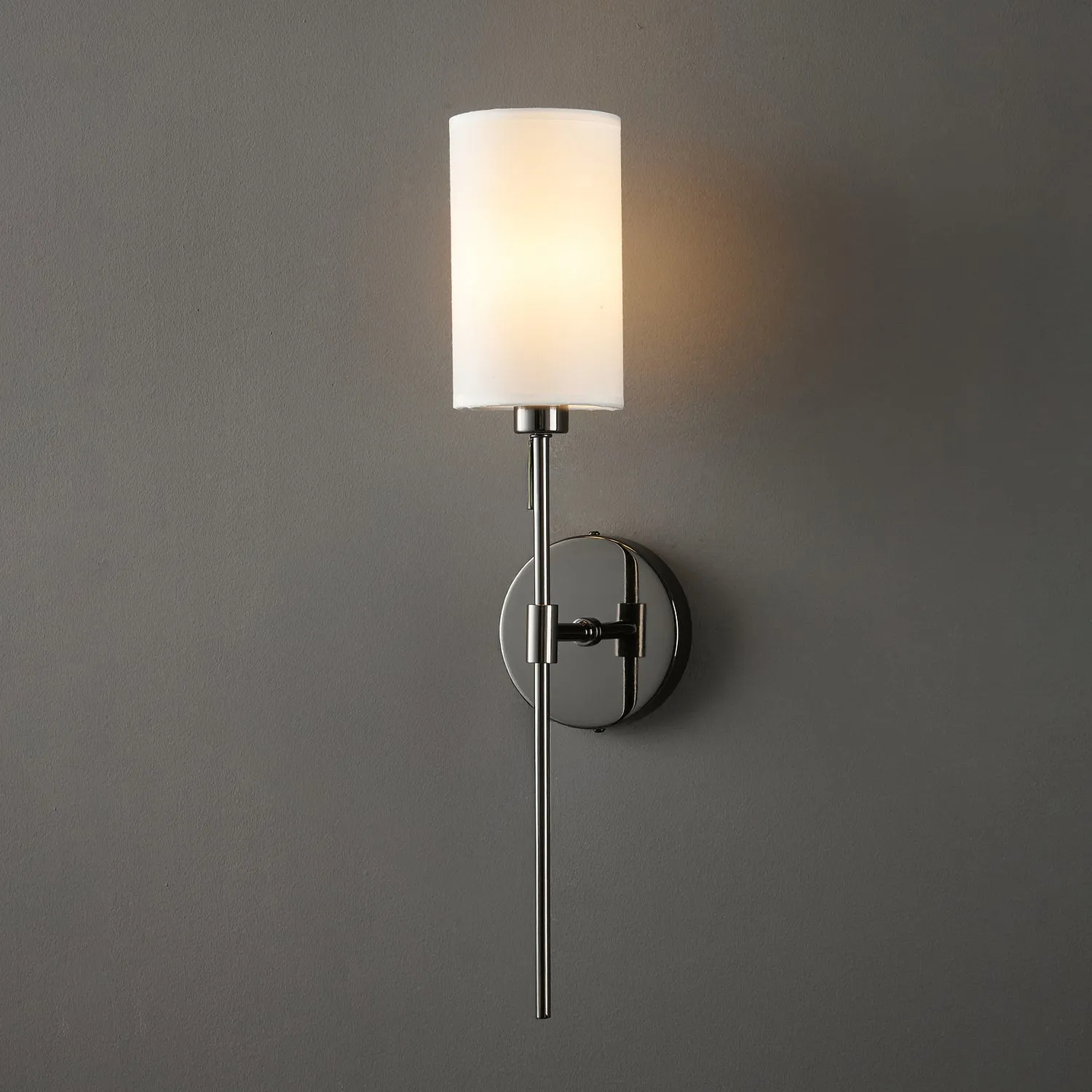Lampa ścienna DARLING 53 cm- czarny kinkiet z abażurem - obrazek 7