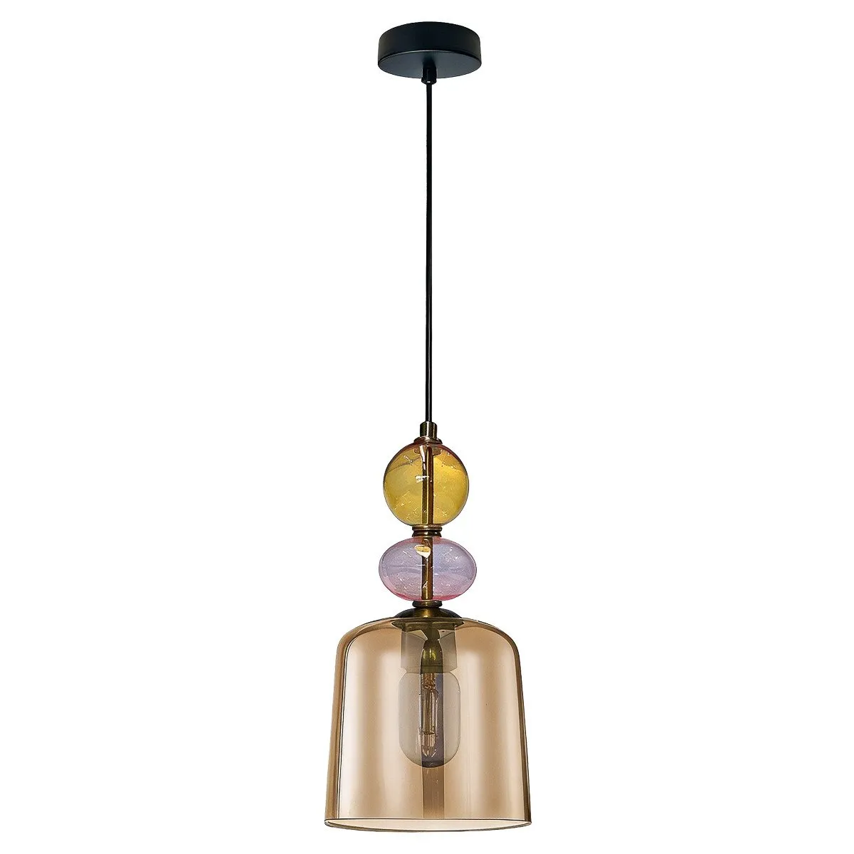 Lampa wisząca Tropea bursztynowa 1xE27 - obrazek 5