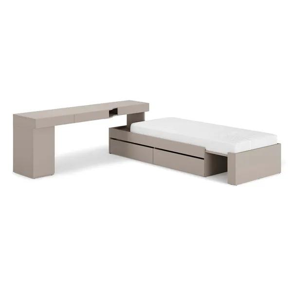 Meble młodzieżowe WOOW SET 02L szampański / clay grey