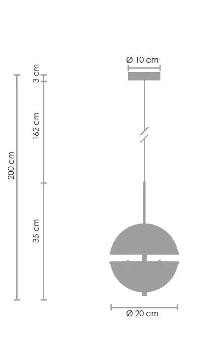 Lampa wisząca SFERA-1 LED złota 20 cm - obrazek 7