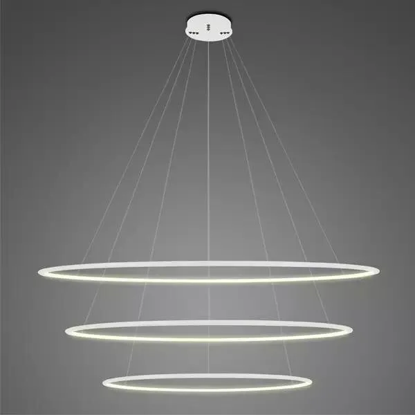 Lampa wisząca Ledowe Okręgi No.3 150cm 3k biała