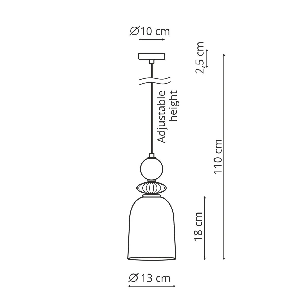 Lampa wisząca Tropea dymna 1xE27 - obrazek 8