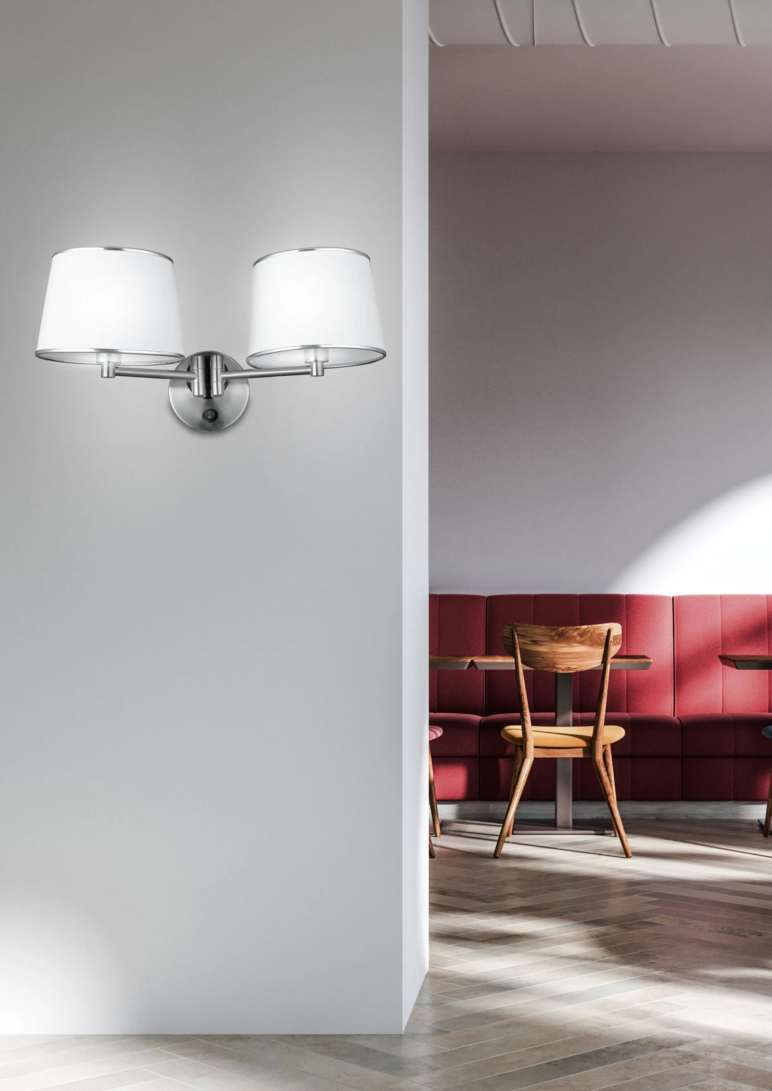 IBIS LAMPA KINKIET 2X40W E14 SATYNA - obrazek 2