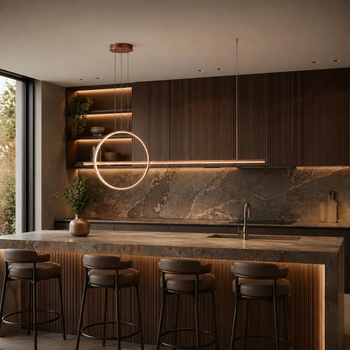 Lampa wisząca Linea No.2 120 40cm miedziana 4k DALI - obrazek 2