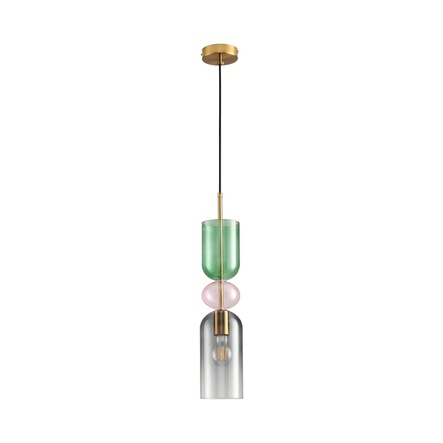 Lampa wisząca PASTELLO GREEN szklana kolorowa 11 cm - obrazek 3