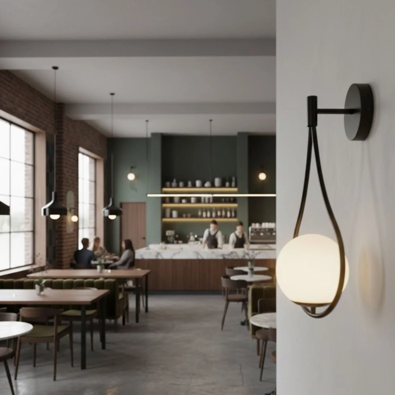 Lampa ścienna DROP 45 cm czarna - obrazek 2