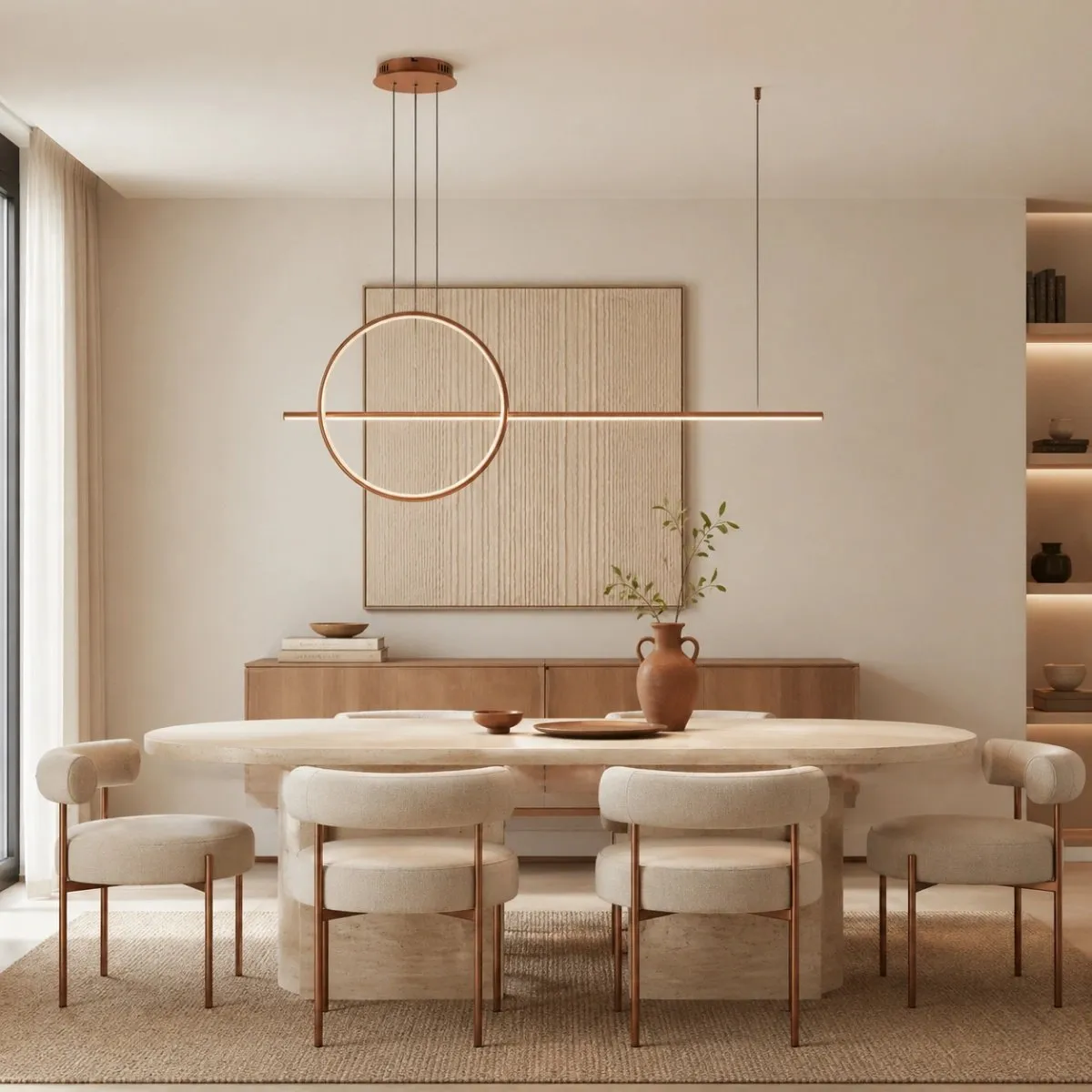 Lampa wisząca Linea No.2 120 40cm miedziana 4k DALI - obrazek 3