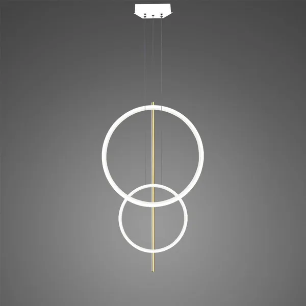 Lampa wisząca Linea No.5 60/40cm białozłota 3k