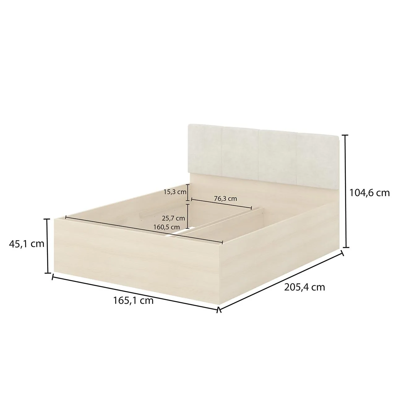 Łóżko 160x200 LERRA 31 dąb lindberg - obrazek 2
