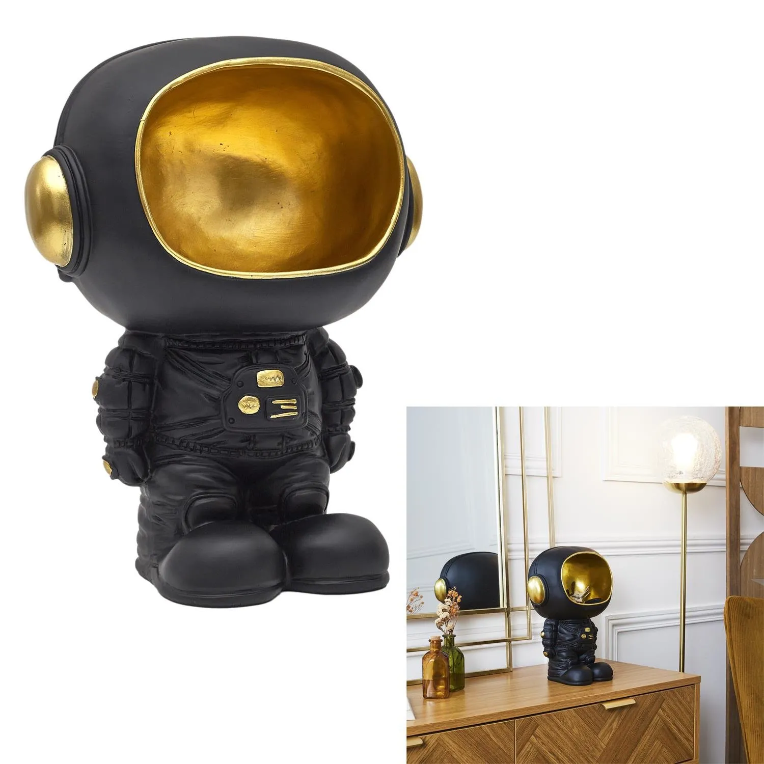Figurka Astronauta z funkcją przechowywania czarna/złota - obrazek 8