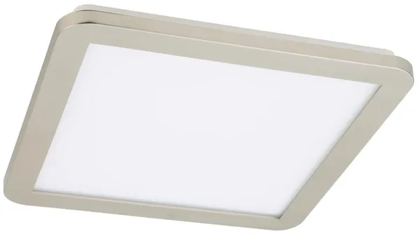 Plafon do łazienki NEXIT minimalistyczny – srebrny satynowy 30 cm – plafon z funkcją ściemniania LED 3000K 18W IP44