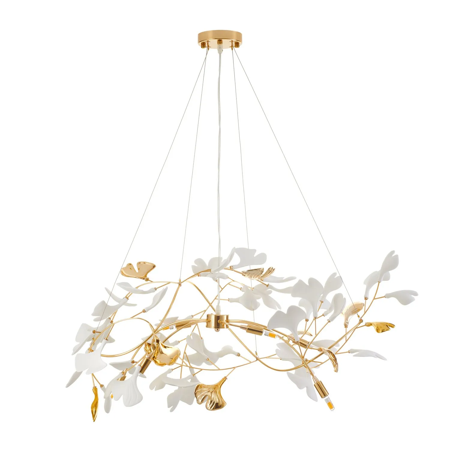 Lampa wisząca BOTANIKA GOLD 100 cm - złota, G9, regulowana, designerska - obrazek 8