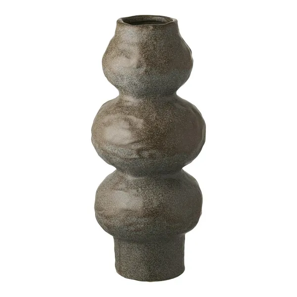 Wazon ceramiczny szaro-brązowy