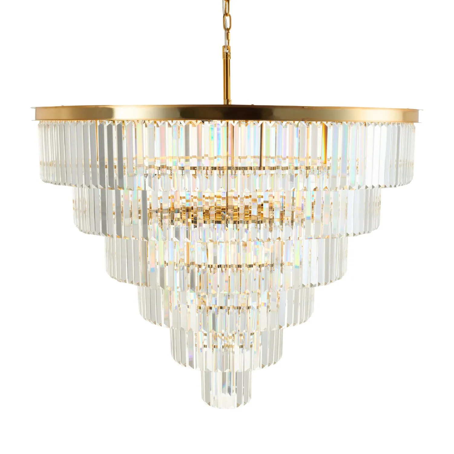 Lampa wisząca SPLENDORE 100 cm - żyrandol złoto-kryształowy - obrazek 10