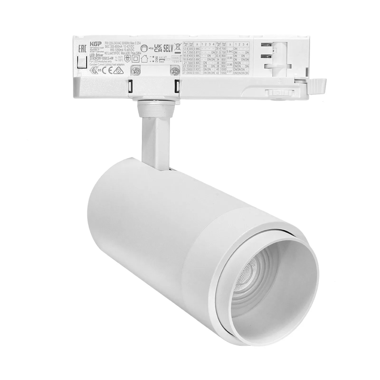 Reflektor Szynowy Zoom TRACK SYSTEM DD-04 230V 10W-30W 4000K Biały 3 fazowy 230V - obrazek 2