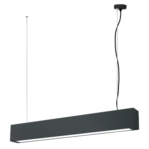Ibros wiszący czarny średni 18W 3000K IP20