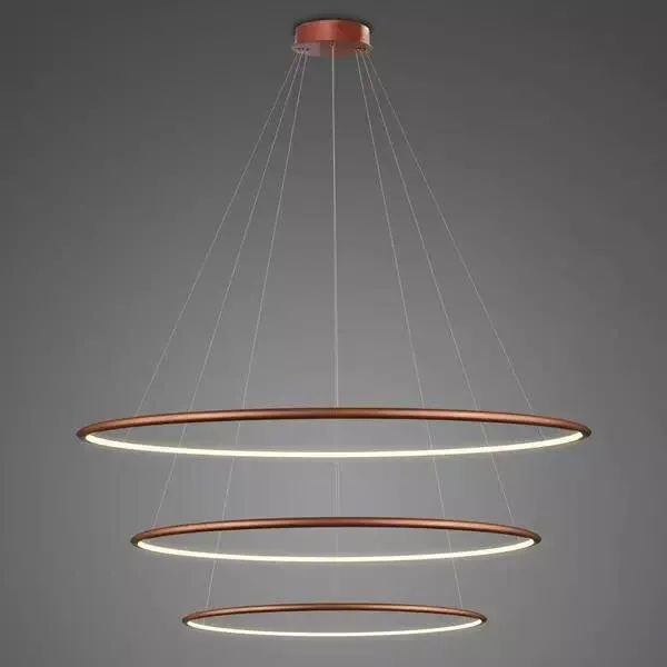 Lampa wisząca Ledowe Okręgi No.3 100cm 3k miedziana