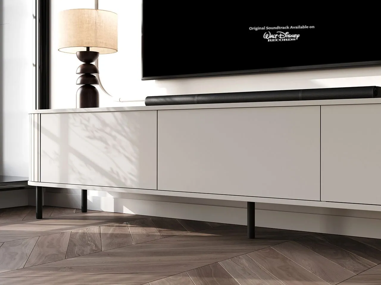 Komoda RTV 220 3K ZENO kaszmir / czarny - obrazek 5