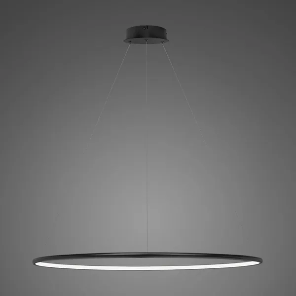 Lampa wisząca Ledowe Okręgi No.1 100cm 4k czarna