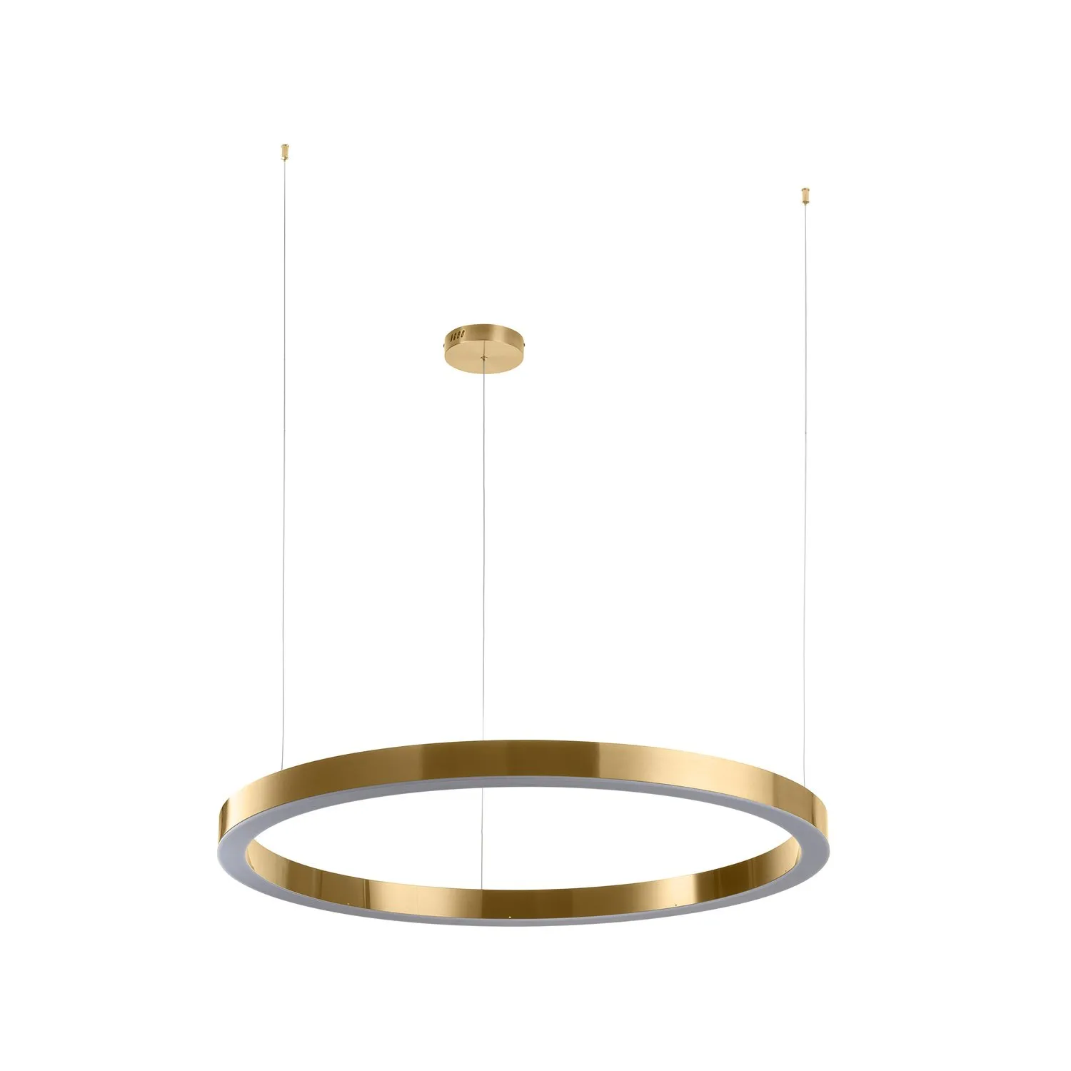 Lampa wisząca CIRCLE 100 cm - LED, ring mosiądz szczotkowany