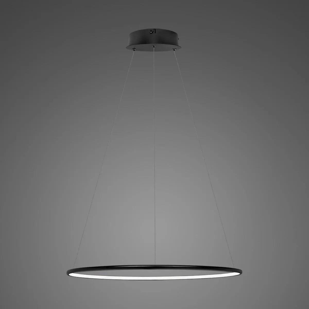 Lampa wisząca Ledowe Okręgi No.1 40cm3k 21W czarna