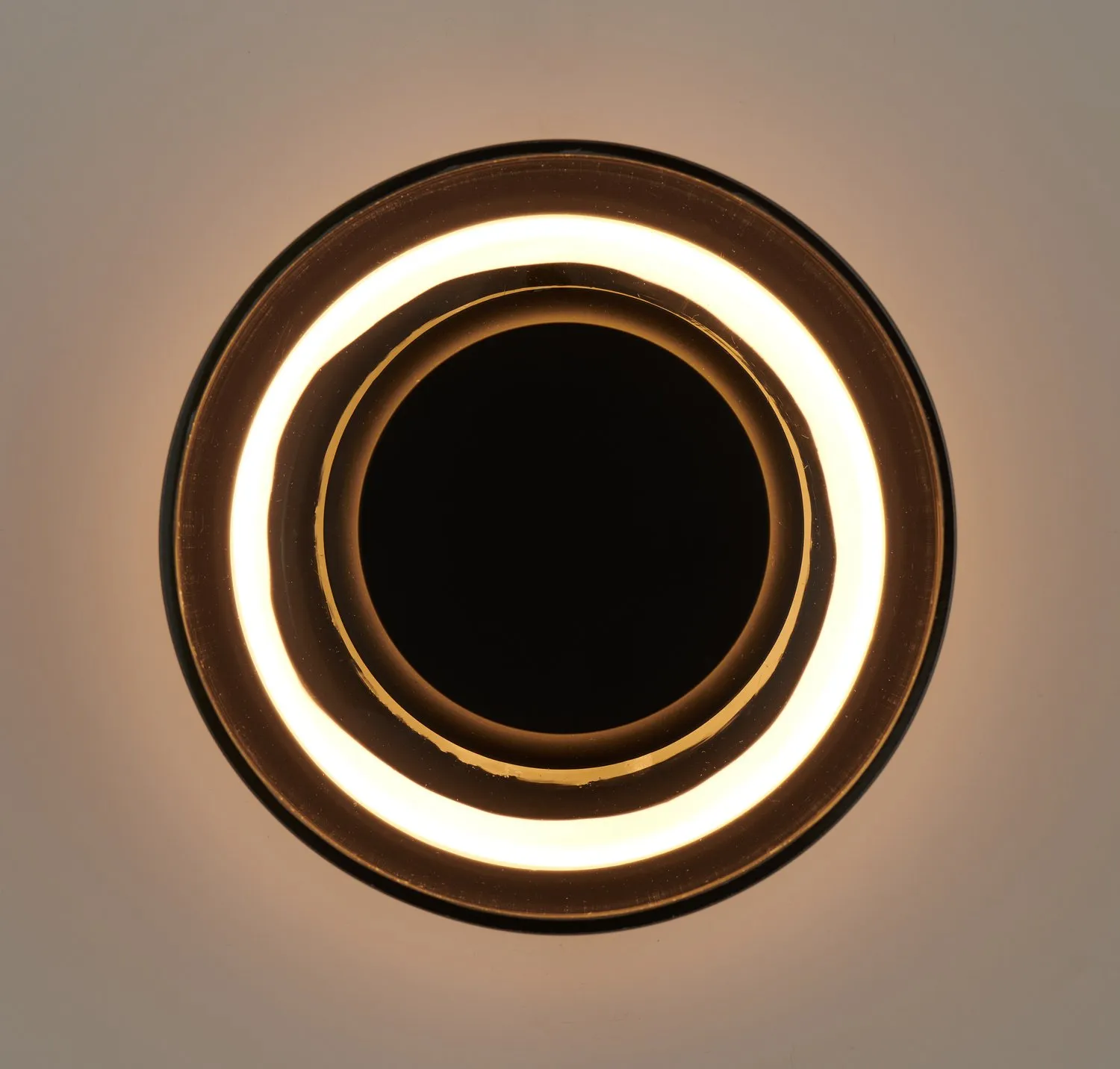 Lampa ścienna DONUT 18 cm - LED, szkło, szaro-czarna - obrazek 6