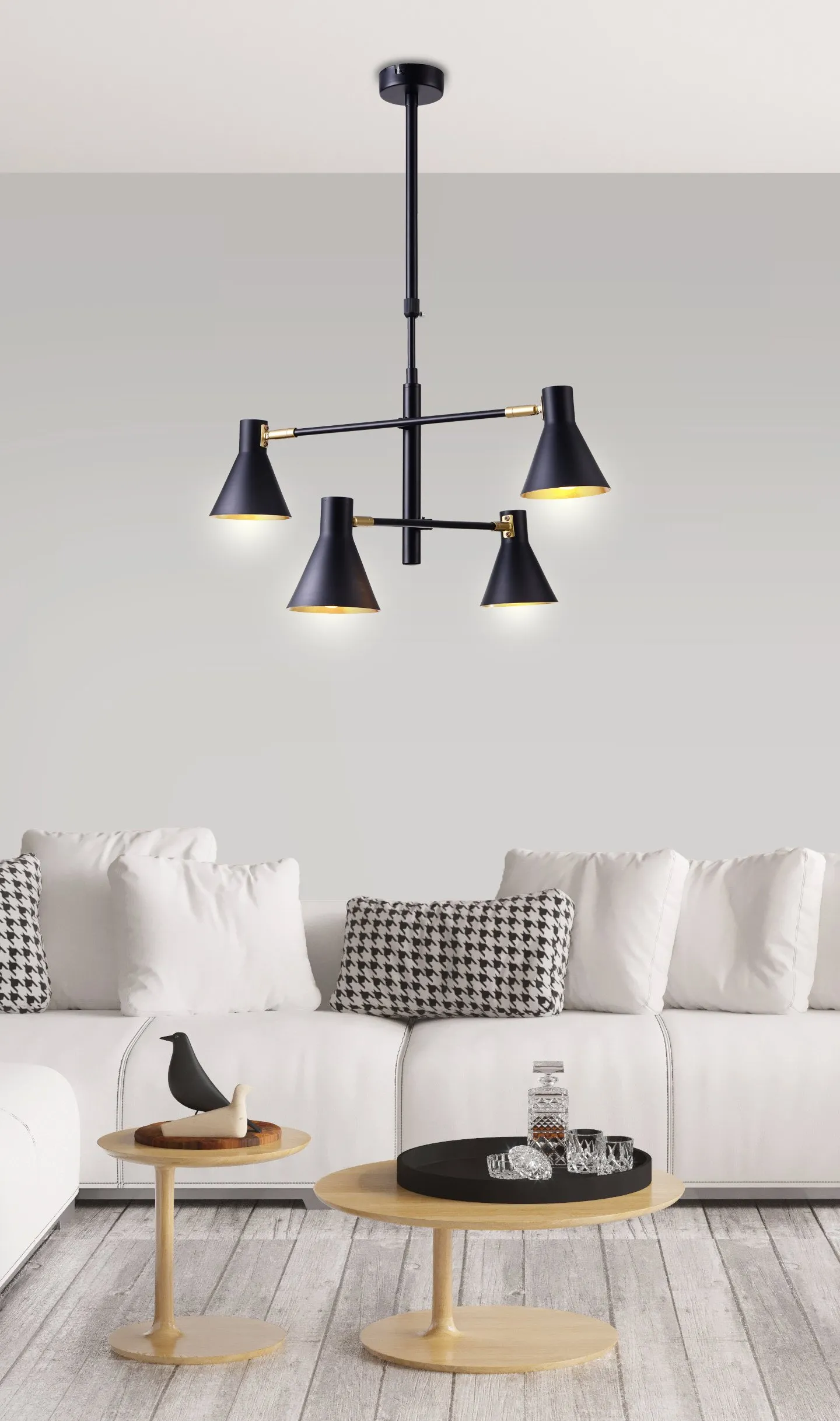 LESS LAMPA WISZĄCA 4X40W E14 CZARNY MATOWY - obrazek 15