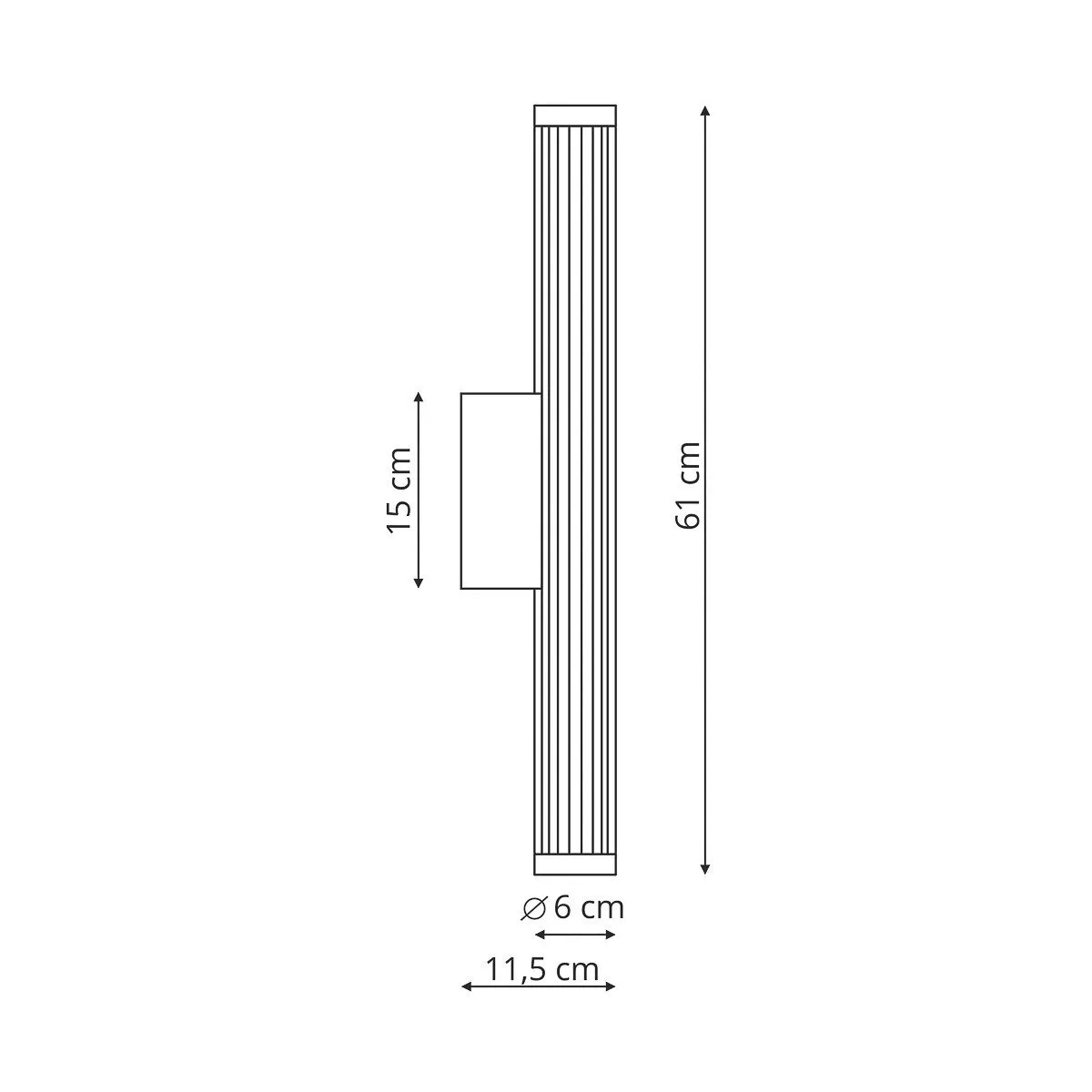 Kinkiet Vena 60 cm czarna LED CCT - obrazek 9