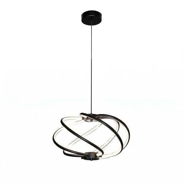 Lampa wisząca Kandor czarna LED CCT