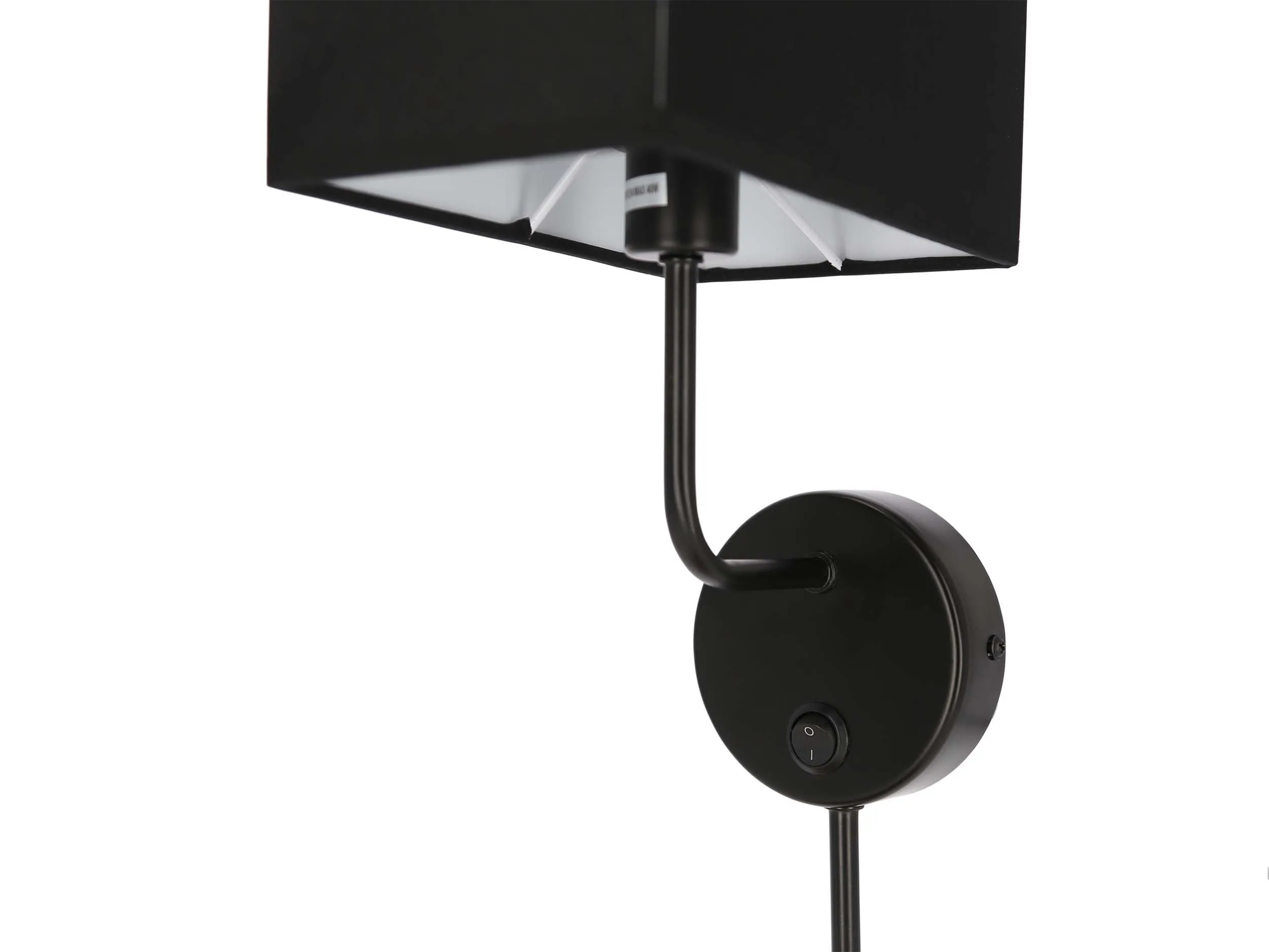 Keto lampa kinkiet czarny 1x40w e14 abażur czarny z włącznikiem - obrazek 22