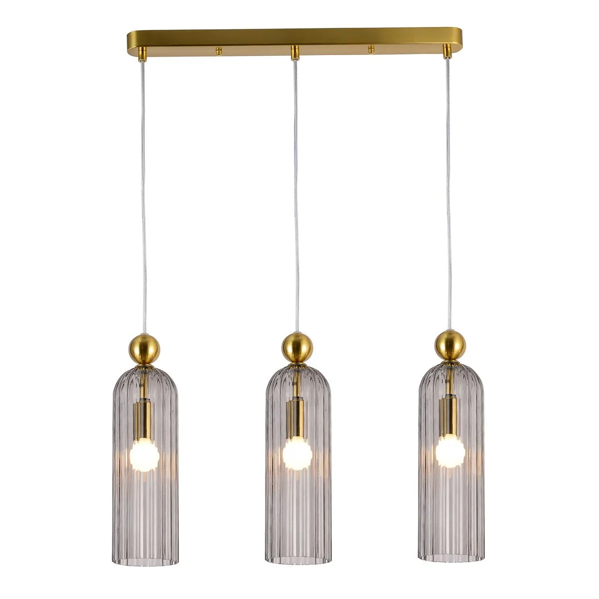 Lampa wisząca Piega 3 smoked 3xE14