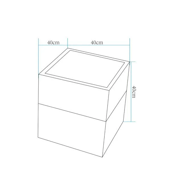 Lampa ogrodowa donica FLOWER CUBE LED RGBW 16 kolorów 40 cm - obrazek 3