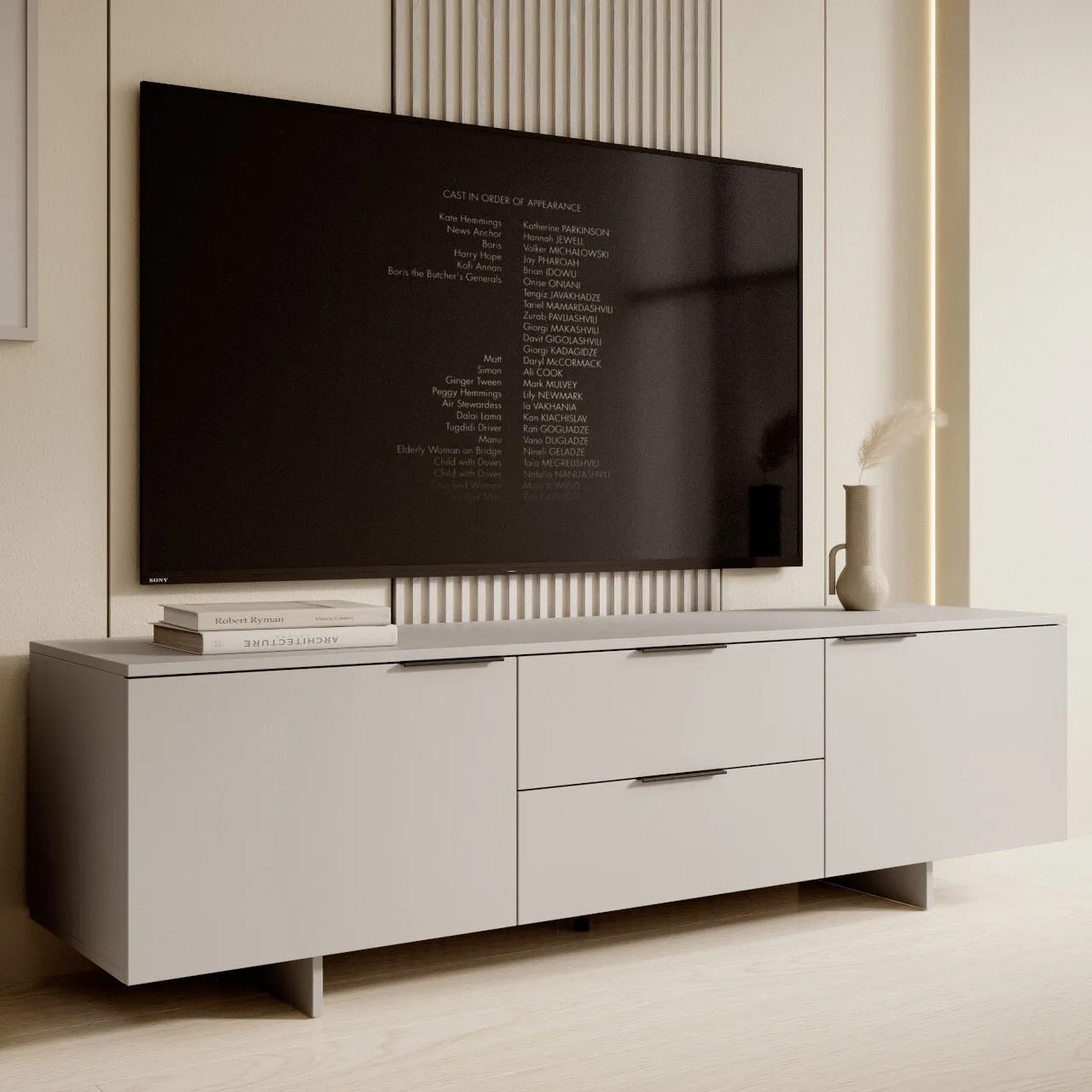 Komoda RTV MALMO 2D2S beż piaskowy - obrazek 4