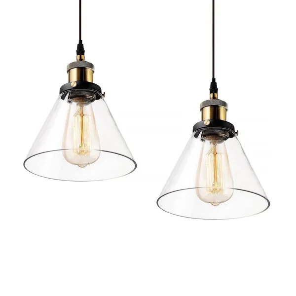 NY LOFT NO.1 2x Szklana Lampa wisząca