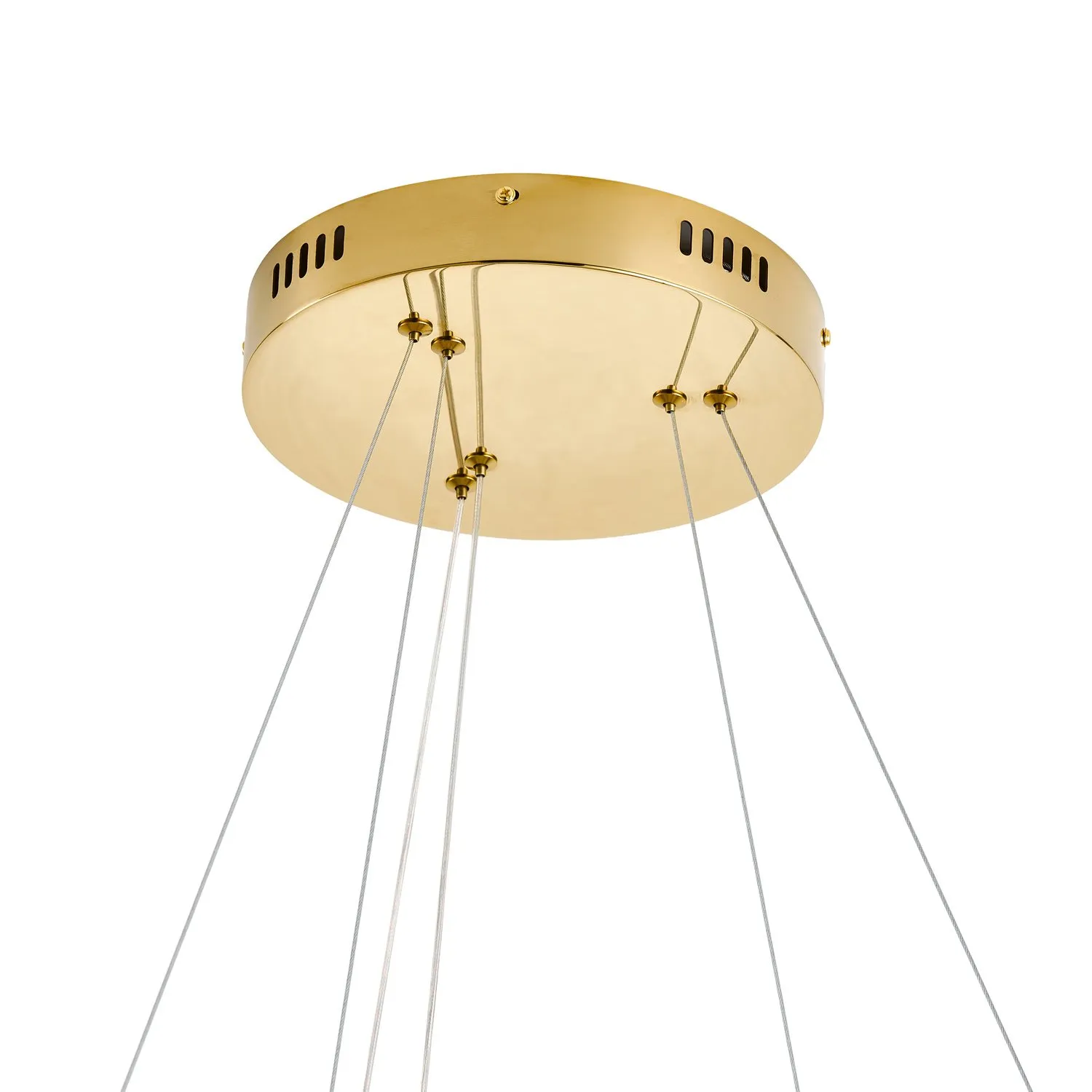 Lampa wisząca CIRCLE 2 40+60 cm - LED dwa ringi złoty połysk - obrazek 23