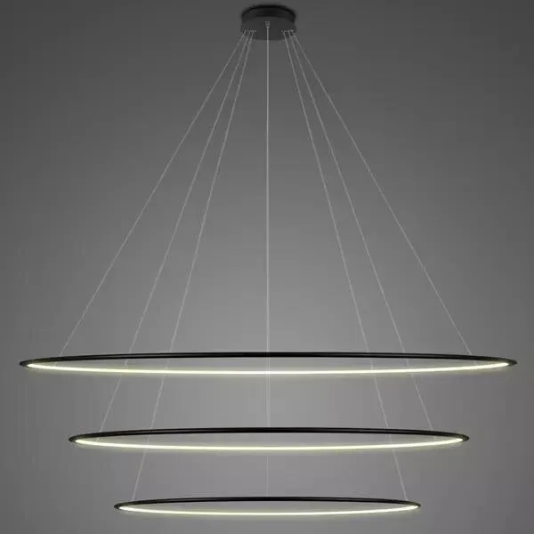 Lampa wisząca Ledowe Okręgi No.3 230cm 3k czarna