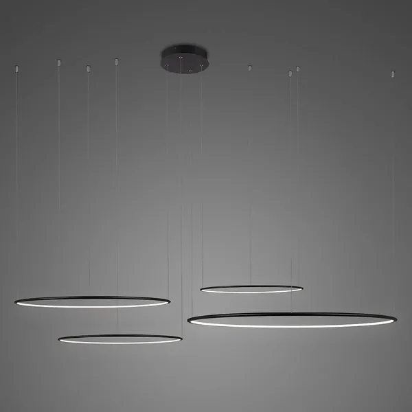 Lampa wisząca Ledowe Okręgi No.4 CO4 80 60 40 40 3k czarna