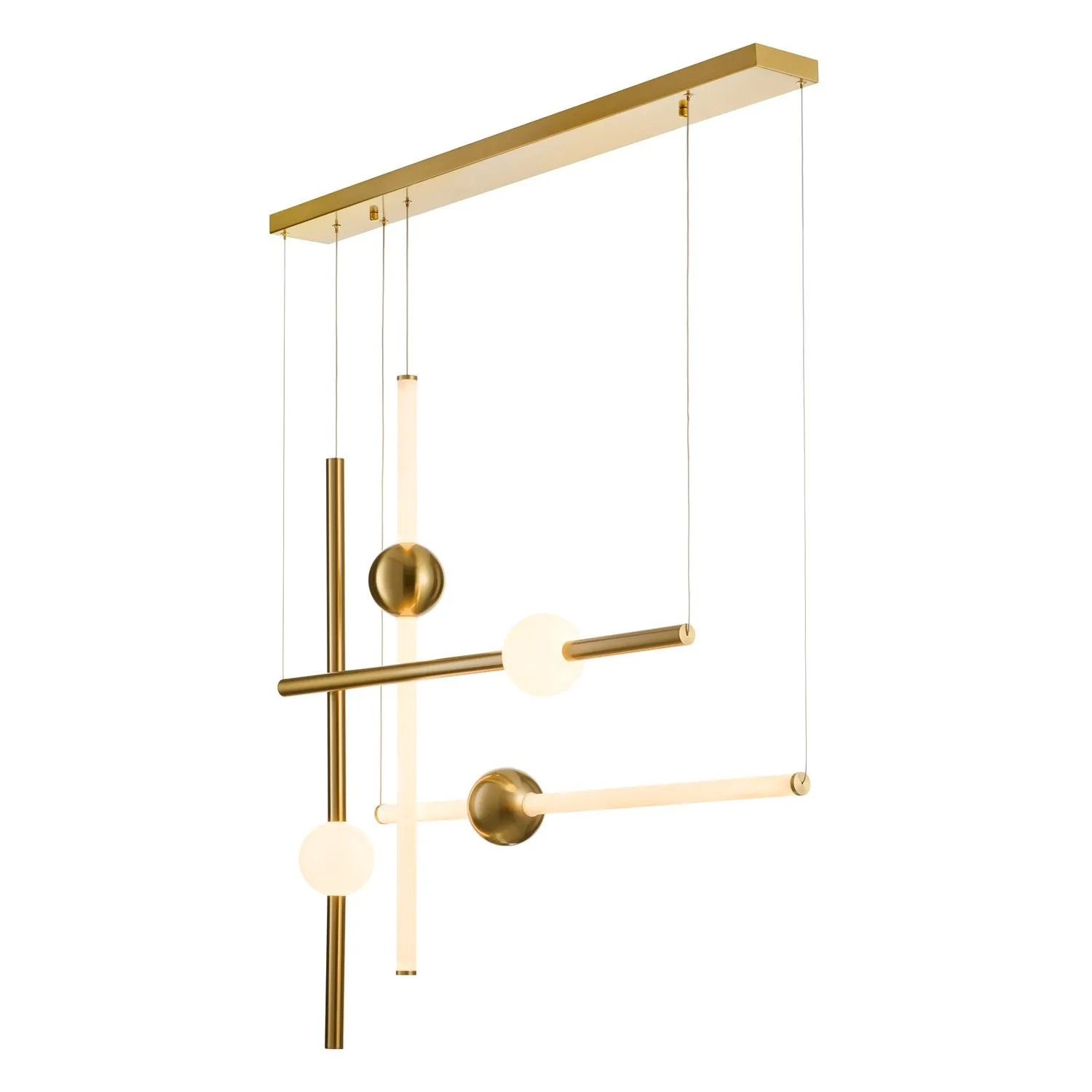 Lampa wisząca O-LINE L-4 - LED, 110 cm, mosiądz - obrazek 9