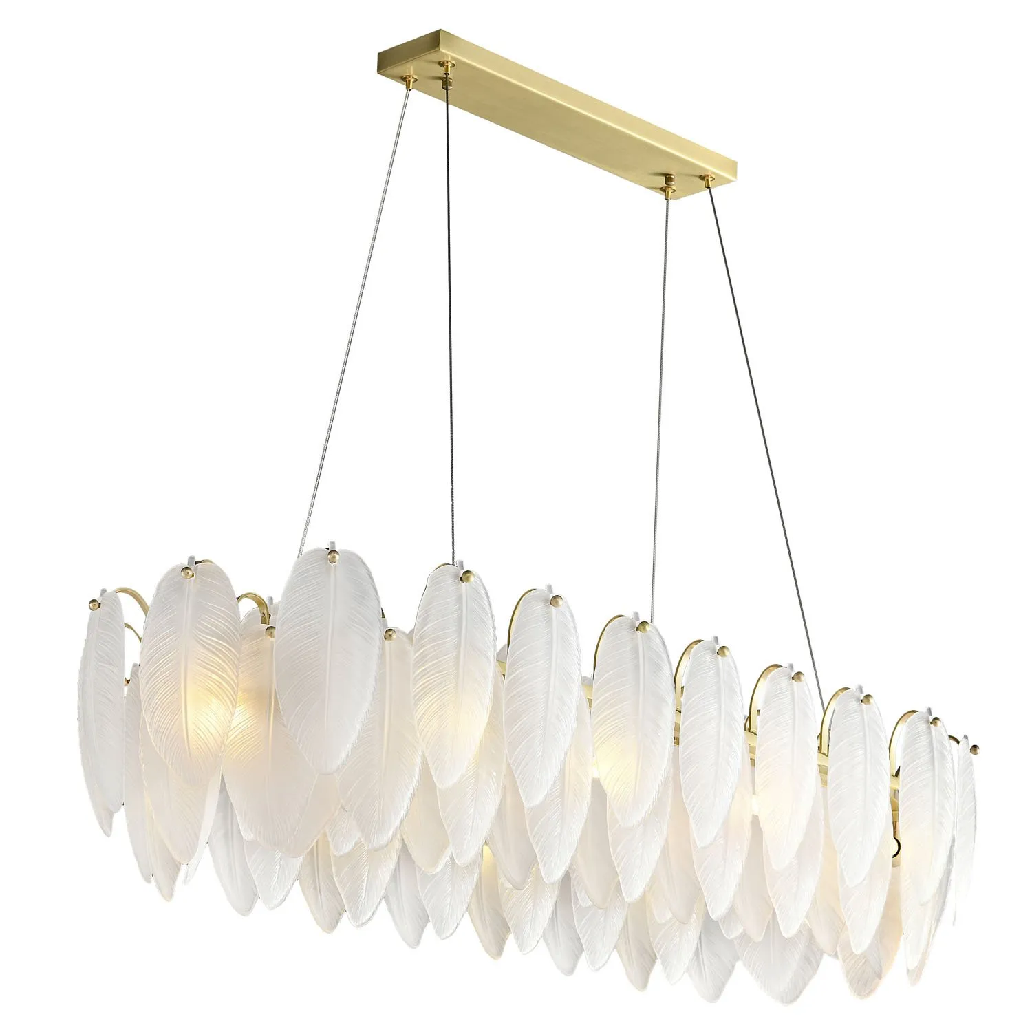 Lampa wisząca PIUMA LONG 100 cm – biała, oprawa sufitowa - obrazek 5