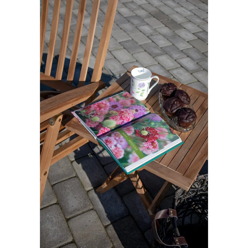 Stolik pomocniczy Bilbao 50x50cm naturalny tekowy - obrazek 7