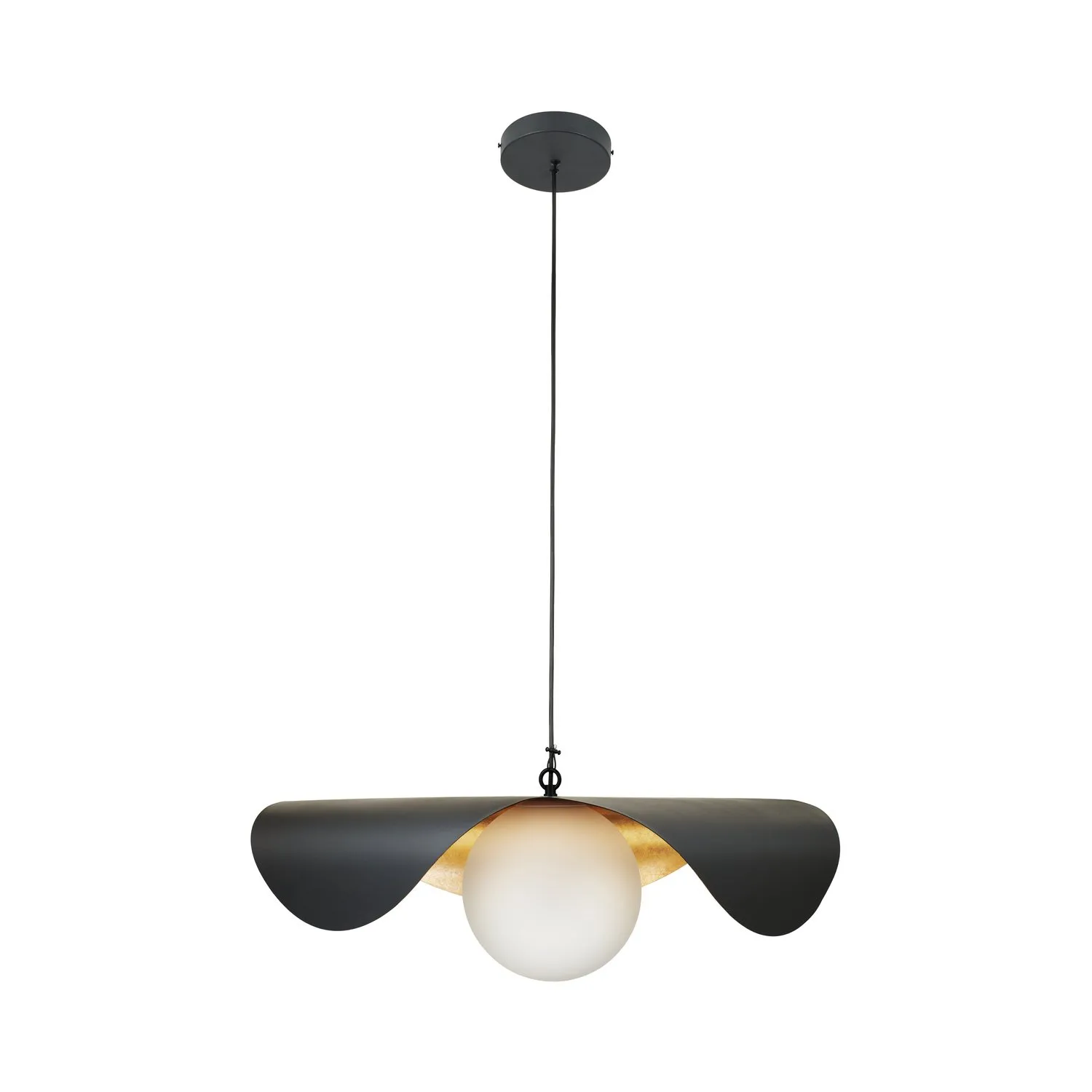 Lampa wisząca ENZO 80 cm - czarno złota - obrazek 13