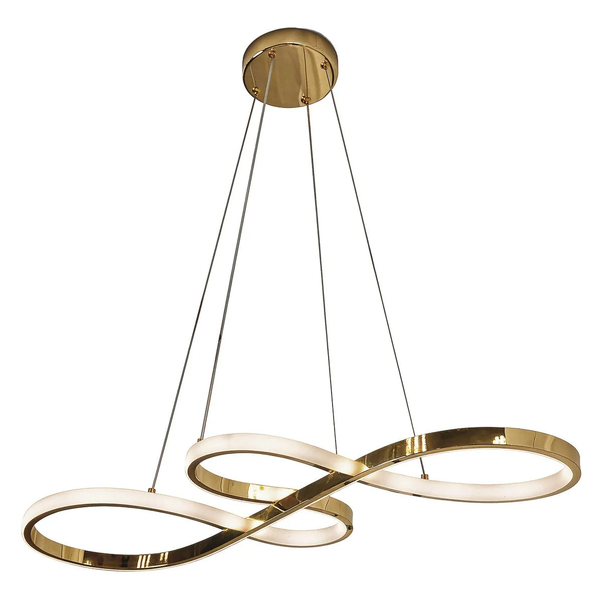 Lampa wisząca Infania złota LED CCT