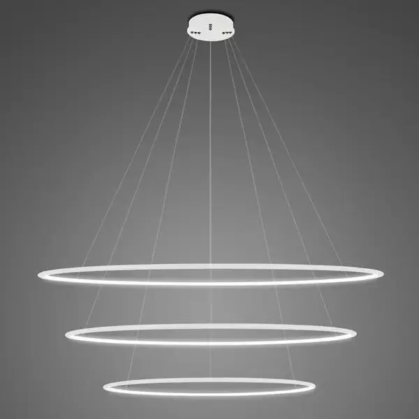 Lampa wisząca Ledowe Okręgi No.3 120cm 4k biała