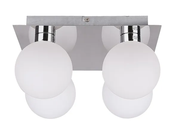 Oden lampa sufitowa chromowy 4x40w g9 klosz biały