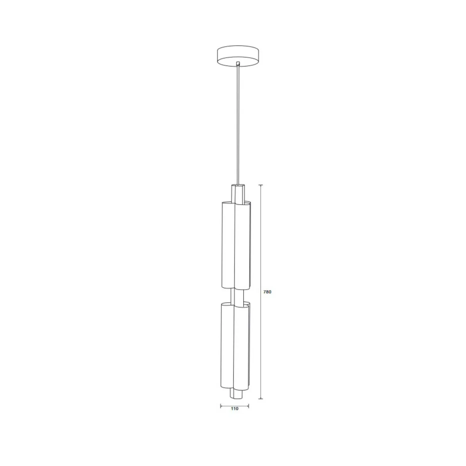 Lampa wisząca OSMO-2 LED złota 73 cm - obrazek 9