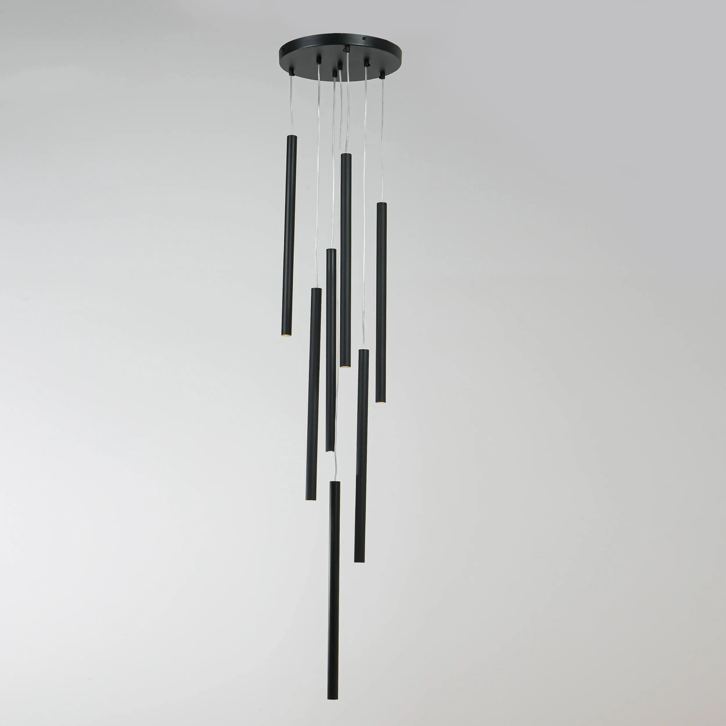 Lampa wisząca Lungo 7 czarna 7xG9 - obrazek 5