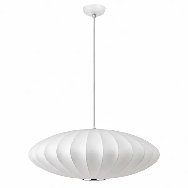 Lampa wisząca SILK FLAT biała 60 cm - nowoczesna i minimalistyczna