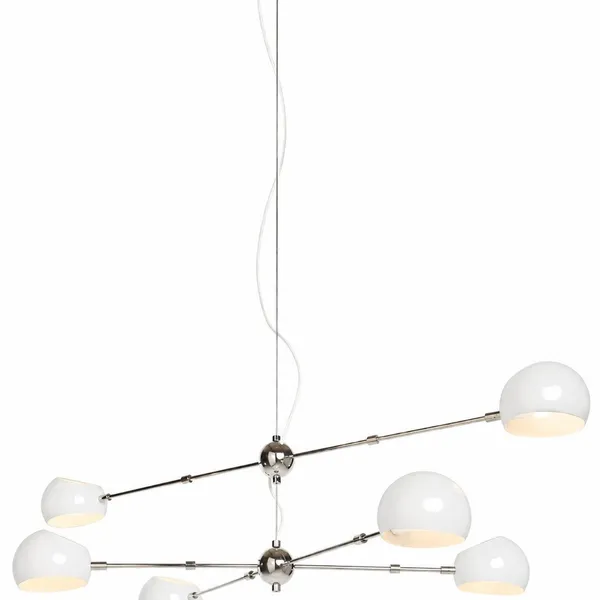 Lampa wisząca ASTRONOMY-6, 165 cm - biała loftowa