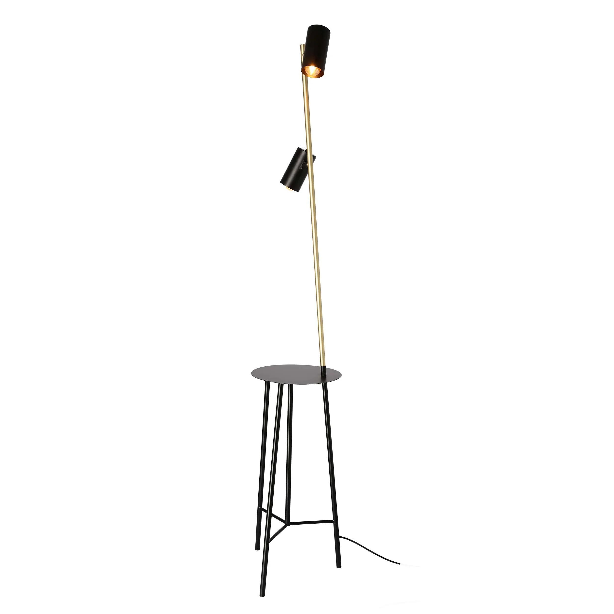 PERRET LAMPA PODŁOGOWA CZARNY+ZŁOTY MATOWY 2X15W GU10 KLOSZ CZARNY - obrazek 12