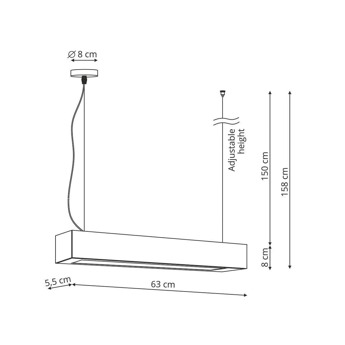 Lampa wisząca Ibros biała 18W IP20 LED CCT - obrazek 6